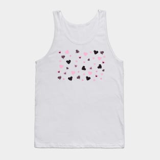 Pink hearts pattern, Valentine gift Tank Top